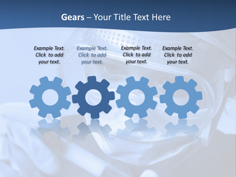 A Woman In A Mask And Goggles Holding A Pipe PowerPoint Template