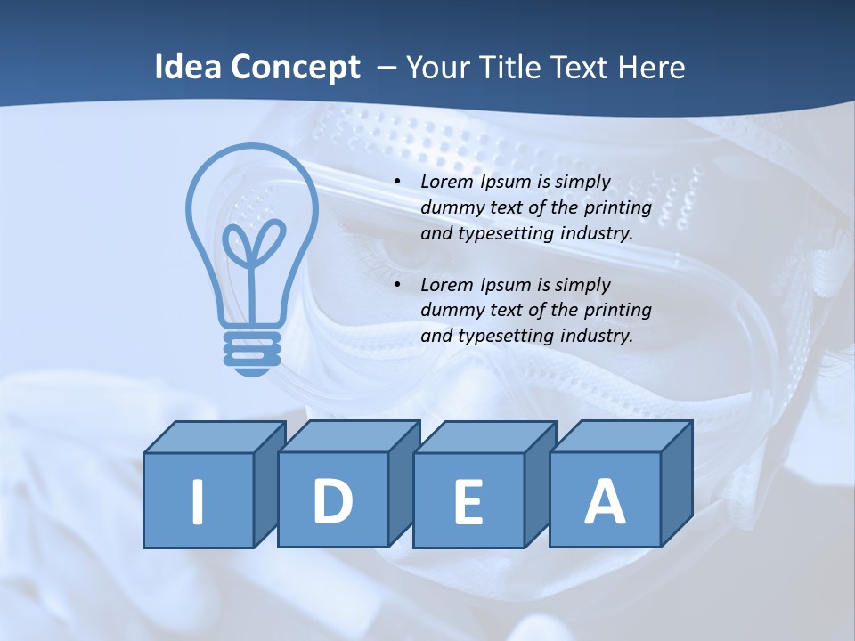 A Woman In A Mask And Goggles Holding A Pipe PowerPoint Template