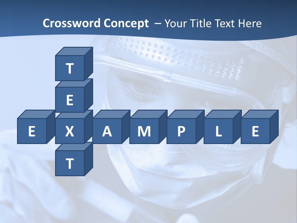 A Woman In A Mask And Goggles Holding A Pipe PowerPoint Template