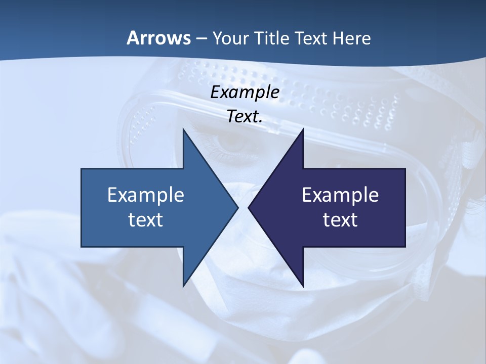 A Woman In A Mask And Goggles Holding A Pipe PowerPoint Template