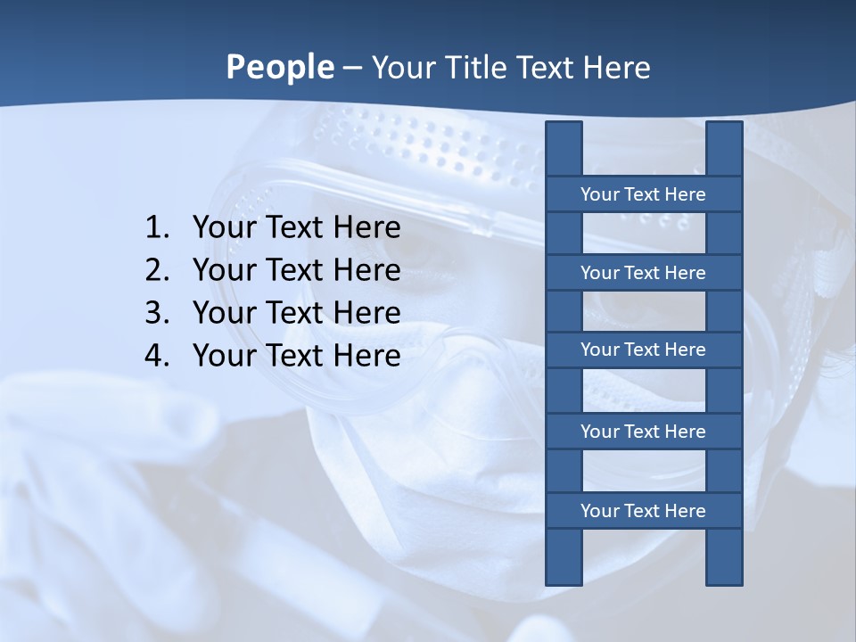 A Woman In A Mask And Goggles Holding A Pipe PowerPoint Template