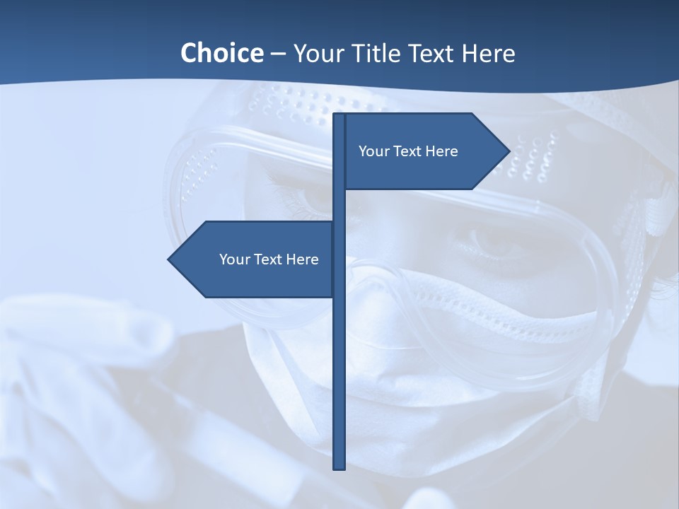 A Woman In A Mask And Goggles Holding A Pipe PowerPoint Template