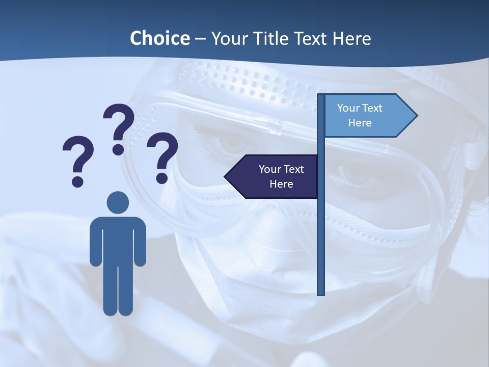 A Woman In A Mask And Goggles Holding A Pipe PowerPoint Template