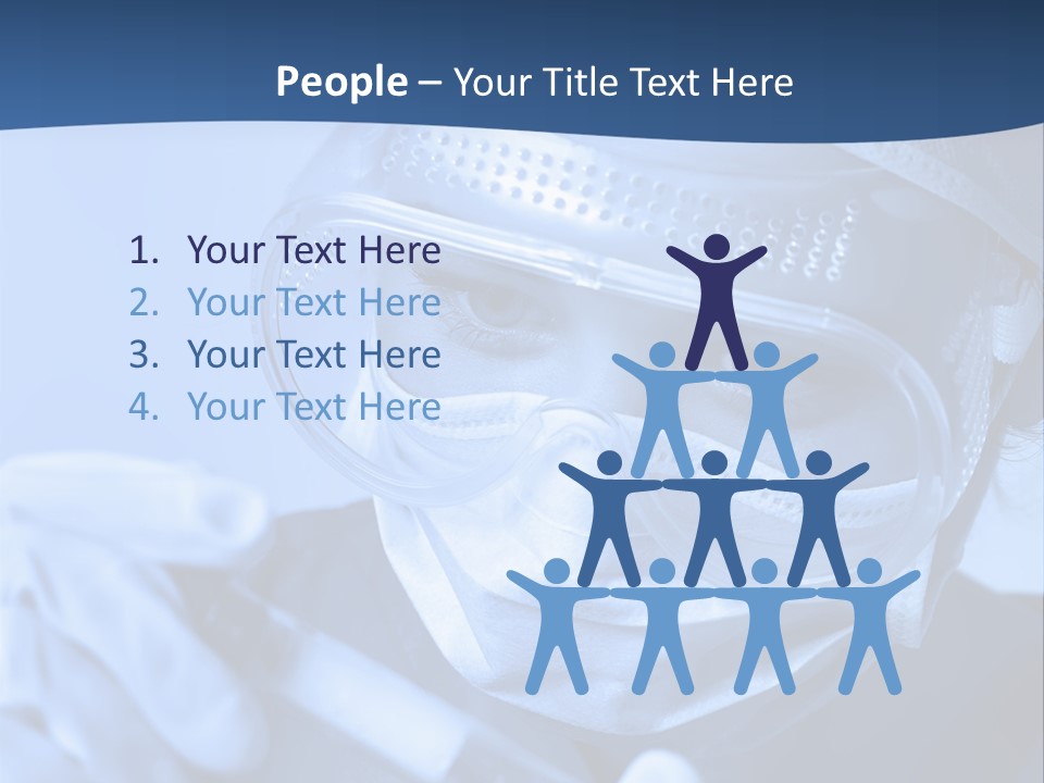 A Woman In A Mask And Goggles Holding A Pipe PowerPoint Template