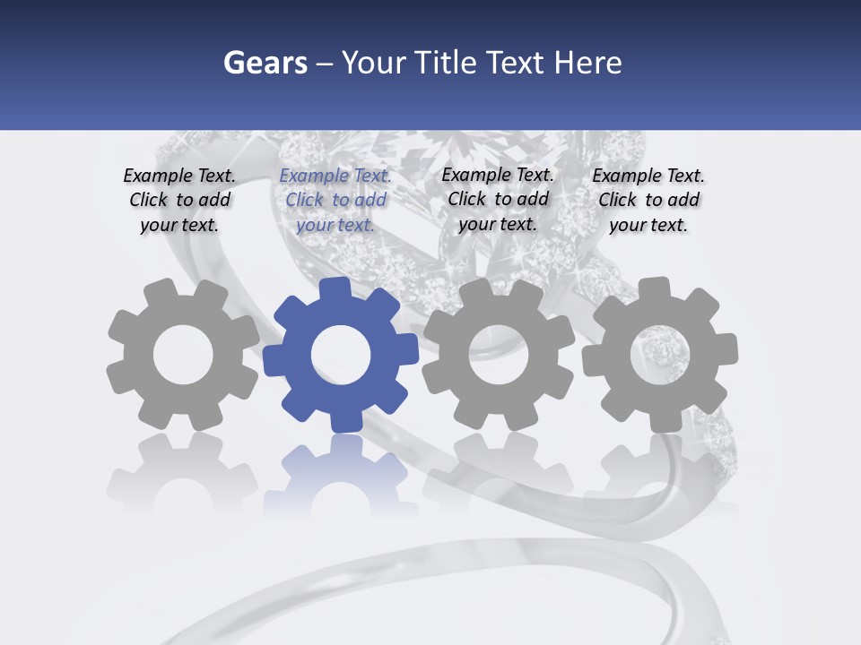 A Diamond Ring With A Name Tag On It PowerPoint Template