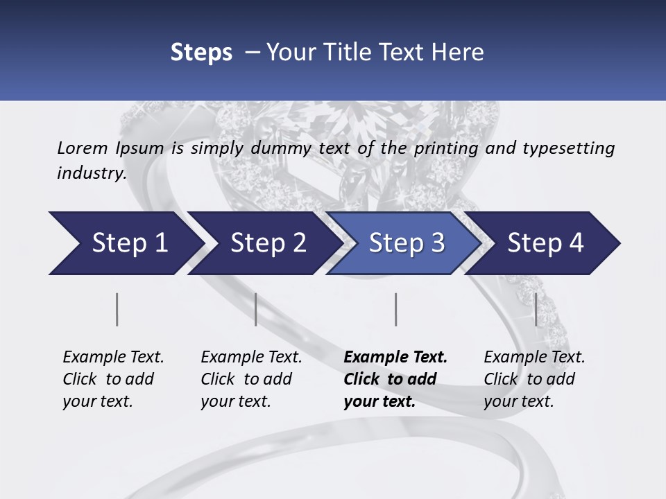 A Diamond Ring With A Name Tag On It PowerPoint Template