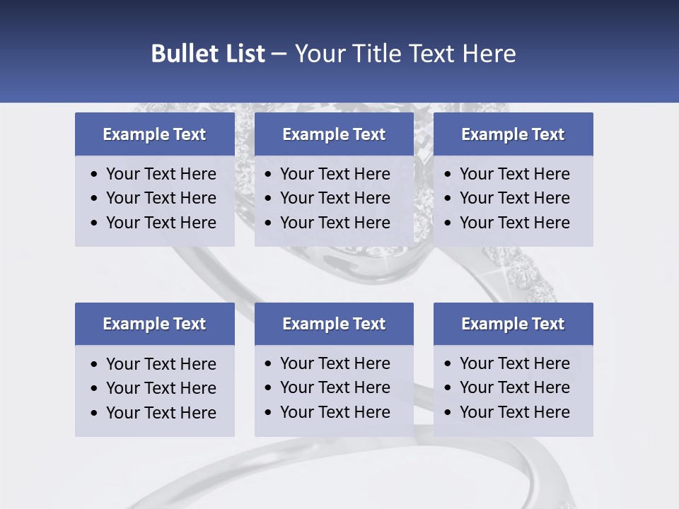 A Diamond Ring With A Name Tag On It PowerPoint Template