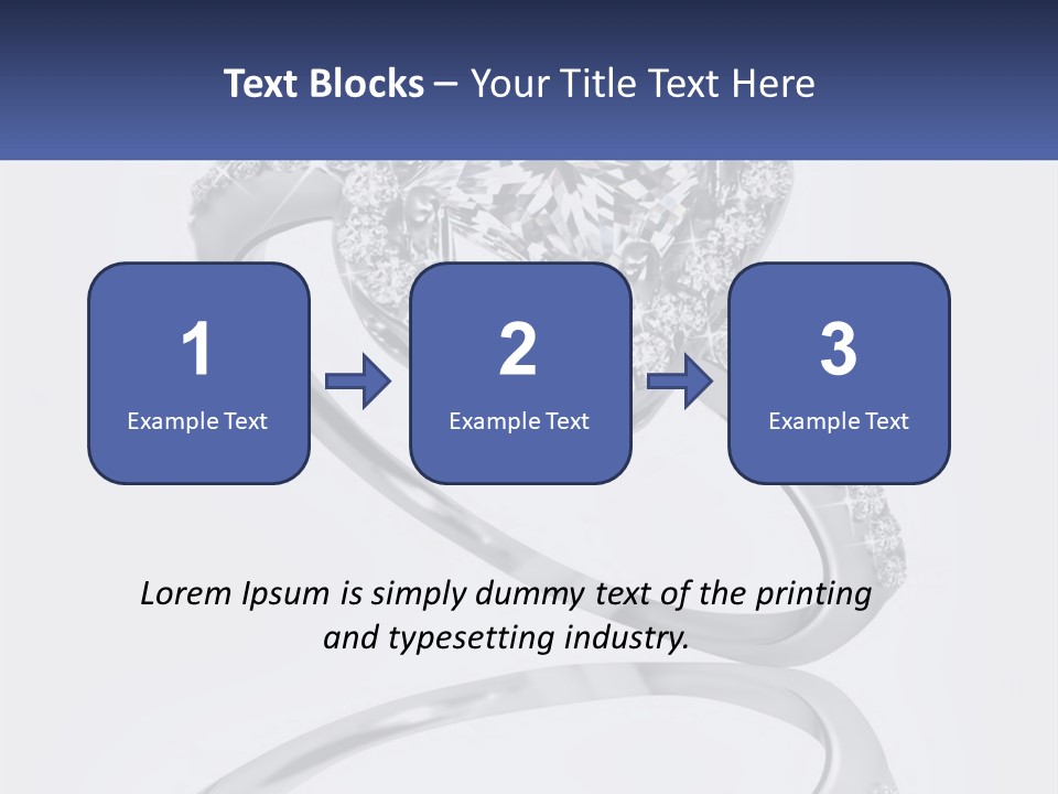 A Diamond Ring With A Name Tag On It PowerPoint Template