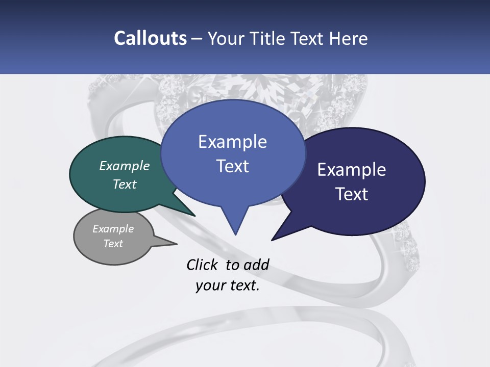 A Diamond Ring With A Name Tag On It PowerPoint Template