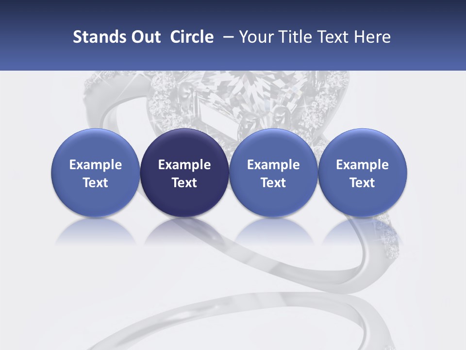 A Diamond Ring With A Name Tag On It PowerPoint Template