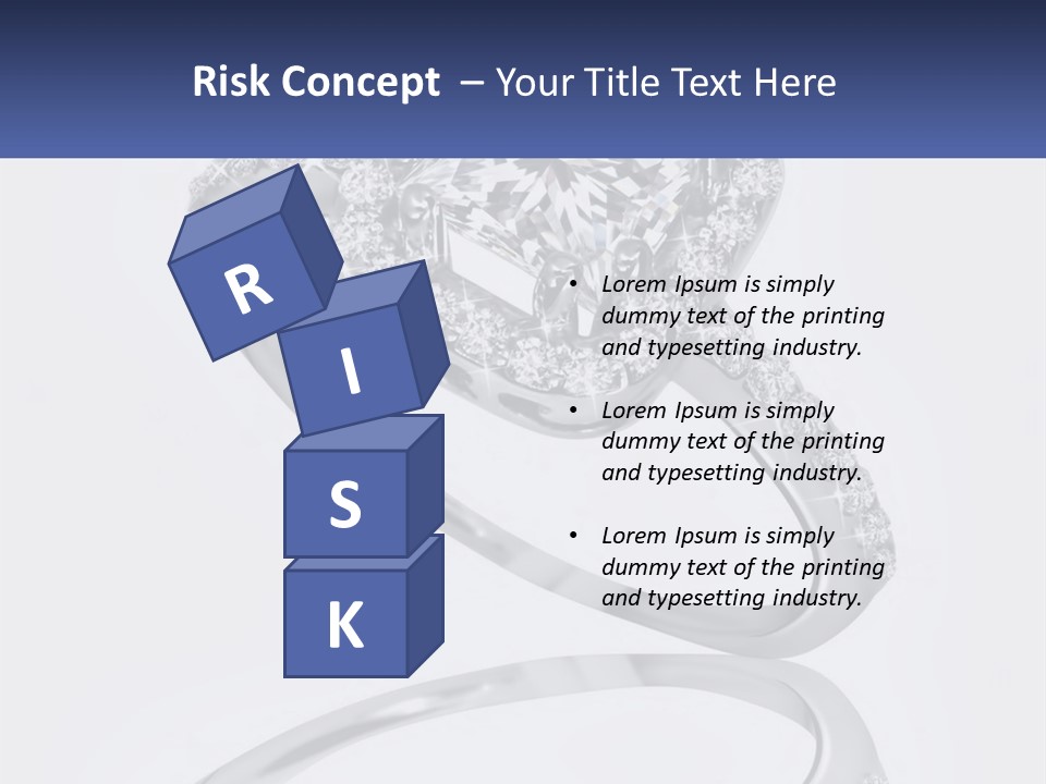 A Diamond Ring With A Name Tag On It PowerPoint Template