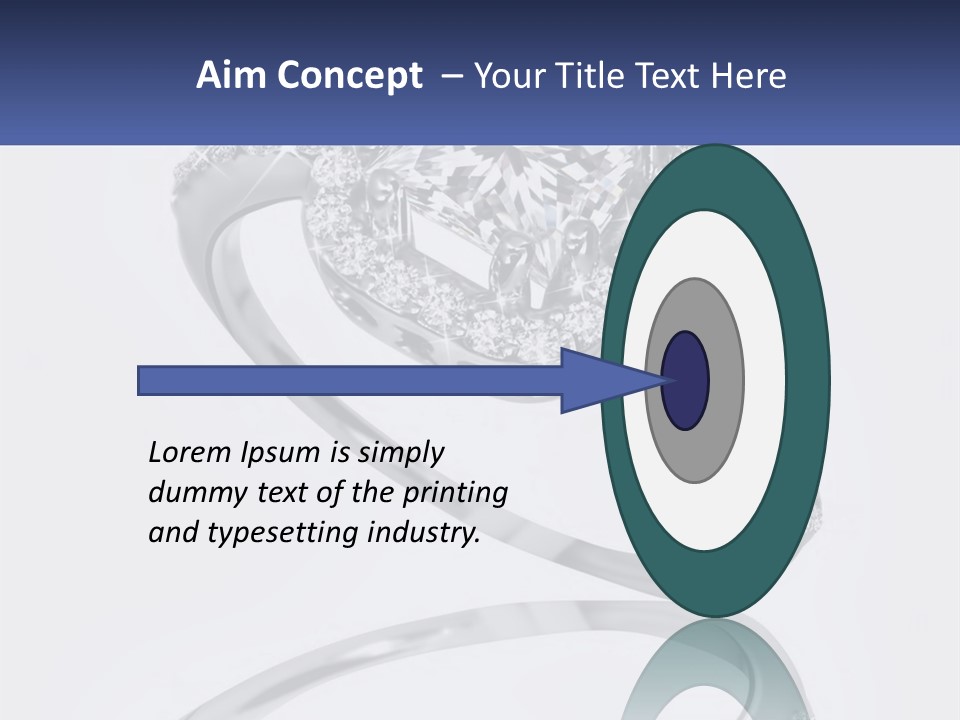 A Diamond Ring With A Name Tag On It PowerPoint Template