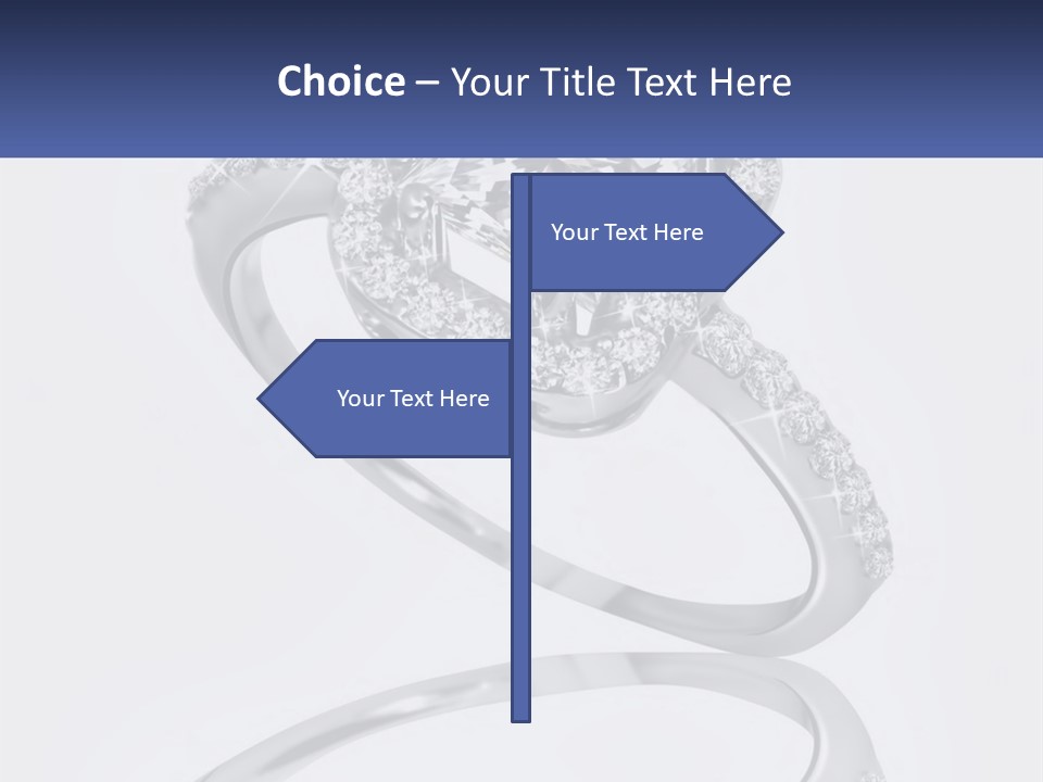 A Diamond Ring With A Name Tag On It PowerPoint Template