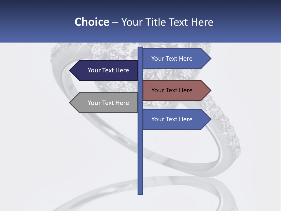 A Diamond Ring With A Name Tag On It PowerPoint Template