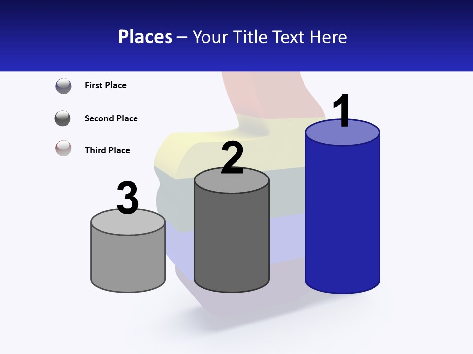 A 3D Image Of A Rainbow Colored Finger PowerPoint Template