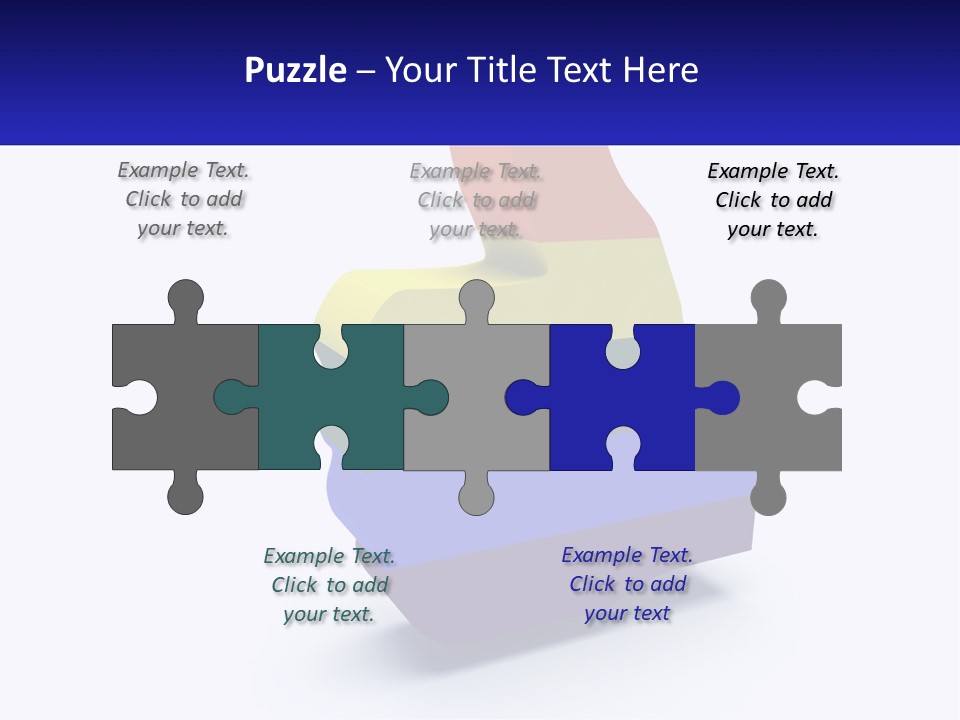 A 3D Image Of A Rainbow Colored Finger PowerPoint Template
