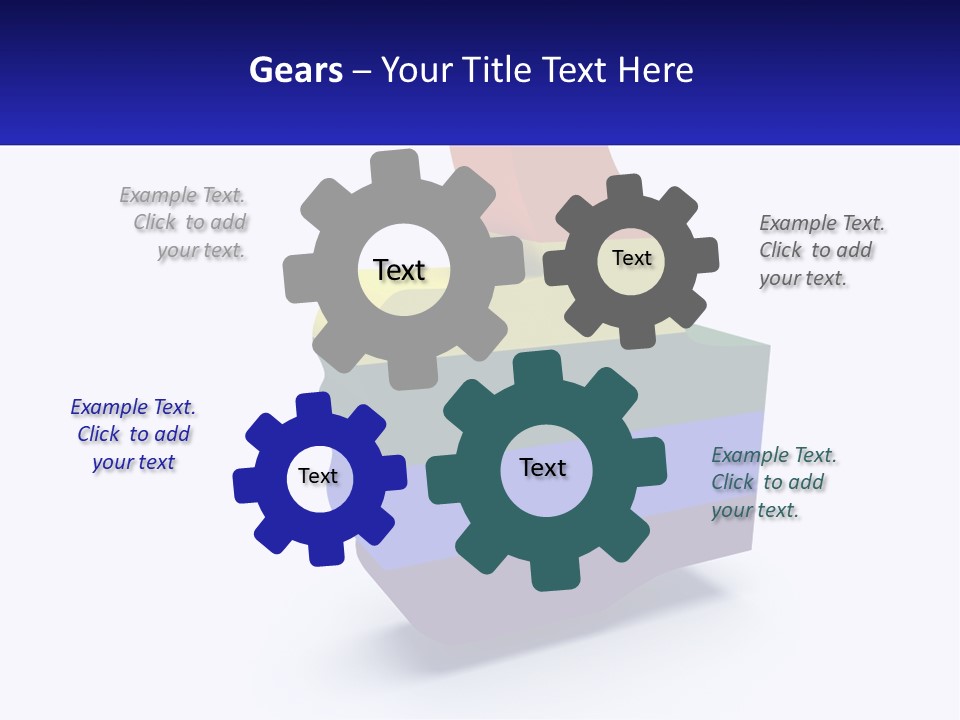 A 3D Image Of A Rainbow Colored Finger PowerPoint Template