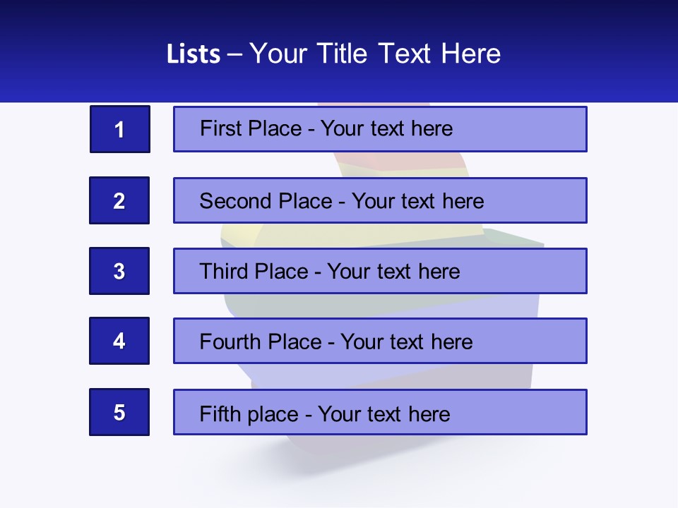 A 3D Image Of A Rainbow Colored Finger PowerPoint Template