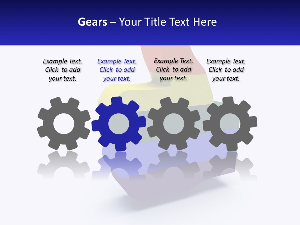 A 3D Image Of A Rainbow Colored Finger PowerPoint Template