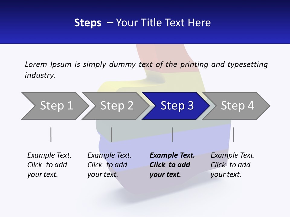 A 3D Image Of A Rainbow Colored Finger PowerPoint Template
