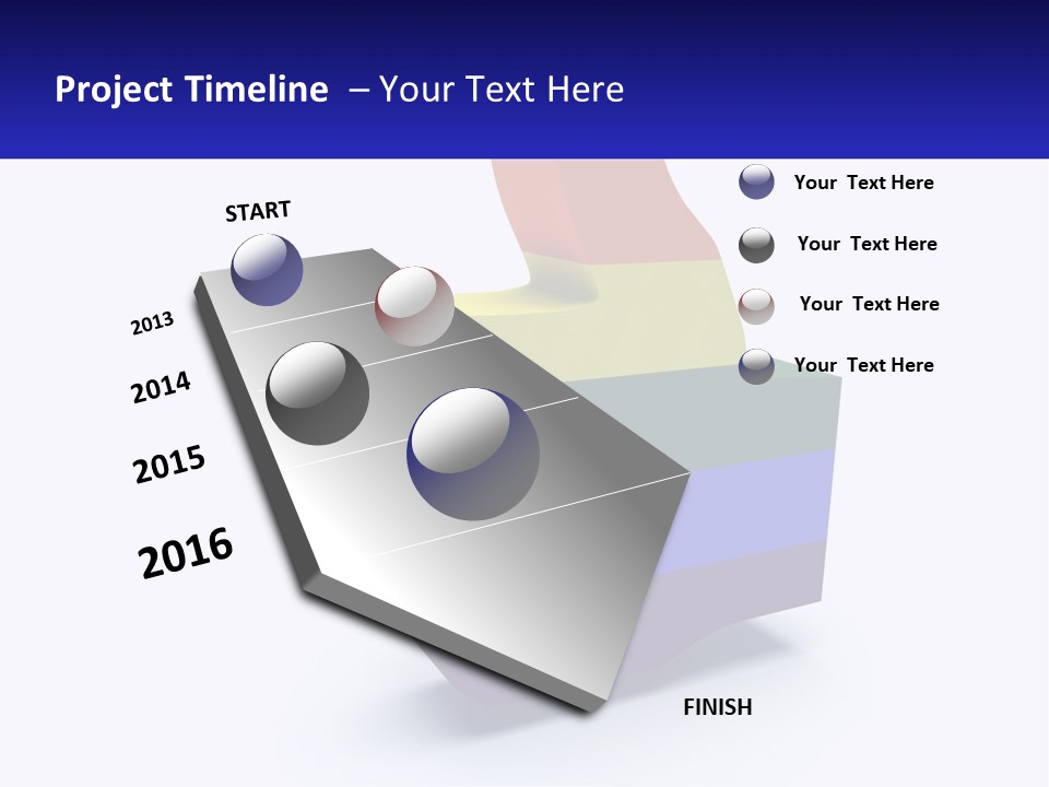 A 3D Image Of A Rainbow Colored Finger PowerPoint Template