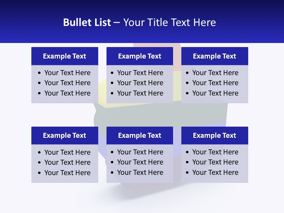 A 3D Image Of A Rainbow Colored Finger PowerPoint Template