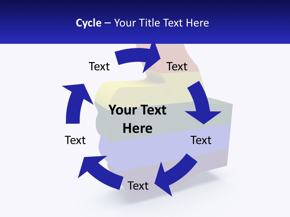 A 3D Image Of A Rainbow Colored Finger PowerPoint Template