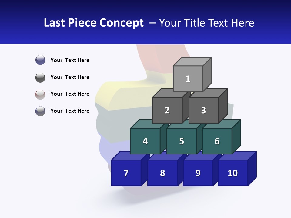 A 3D Image Of A Rainbow Colored Finger PowerPoint Template