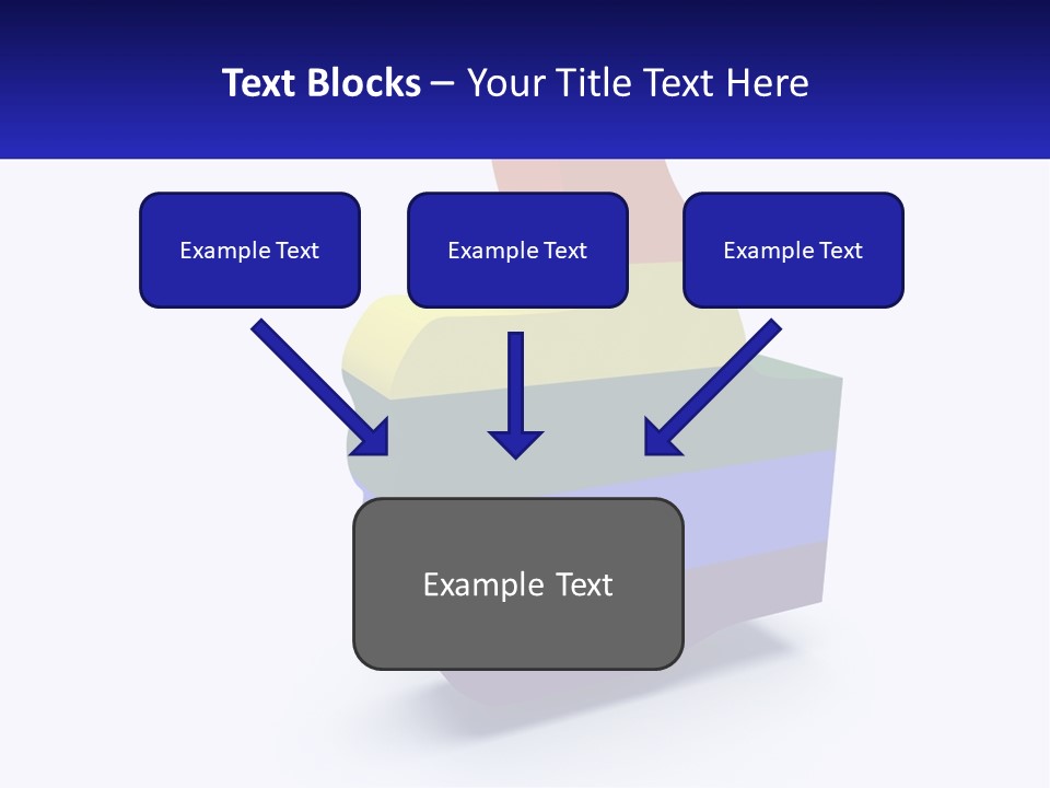 A 3D Image Of A Rainbow Colored Finger PowerPoint Template