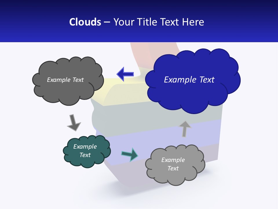 A 3D Image Of A Rainbow Colored Finger PowerPoint Template