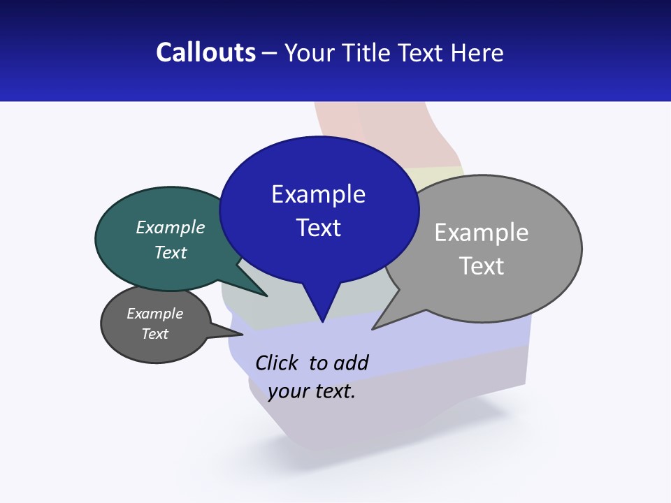 A 3D Image Of A Rainbow Colored Finger PowerPoint Template