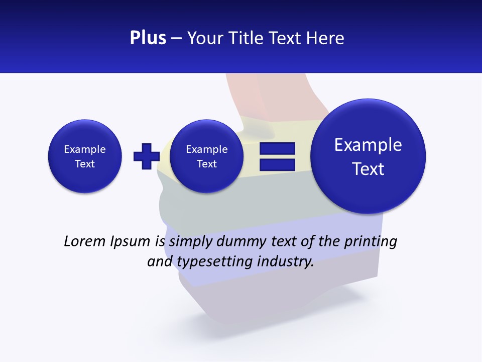 A 3D Image Of A Rainbow Colored Finger PowerPoint Template