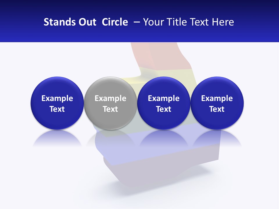 A 3D Image Of A Rainbow Colored Finger PowerPoint Template