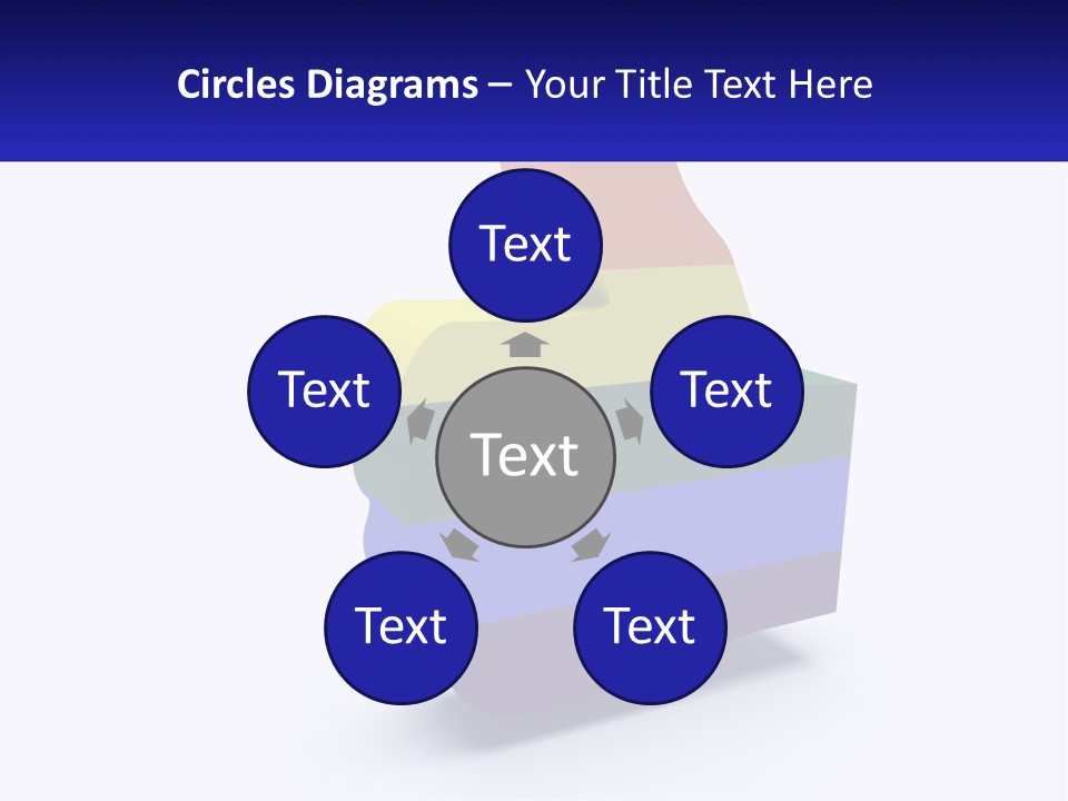 A 3D Image Of A Rainbow Colored Finger PowerPoint Template