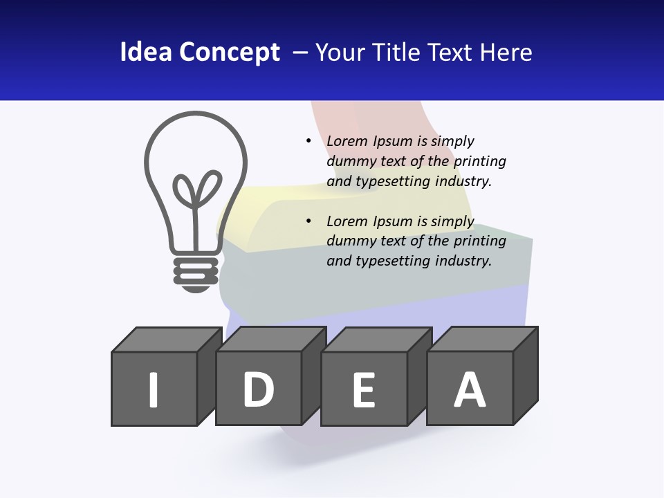 A 3D Image Of A Rainbow Colored Finger PowerPoint Template
