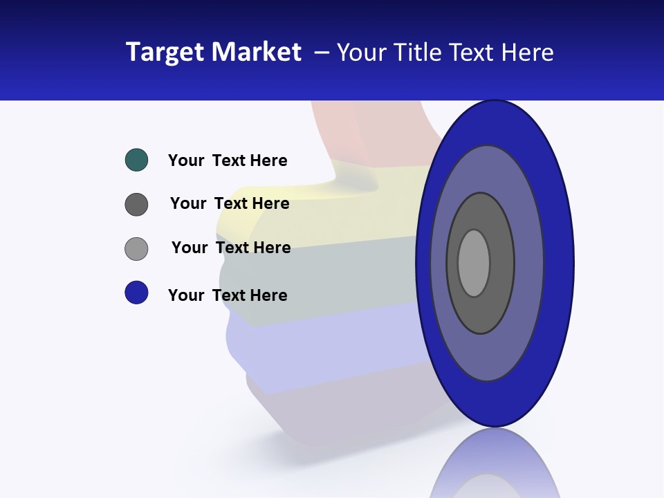 A 3D Image Of A Rainbow Colored Finger PowerPoint Template