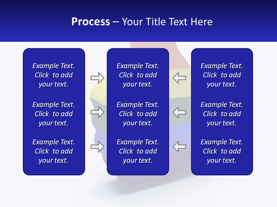 A 3D Image Of A Rainbow Colored Finger PowerPoint Template