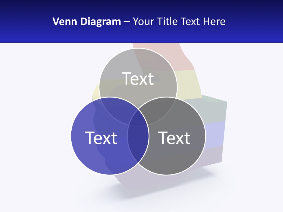 A 3D Image Of A Rainbow Colored Finger PowerPoint Template