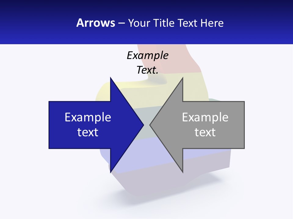 A 3D Image Of A Rainbow Colored Finger PowerPoint Template