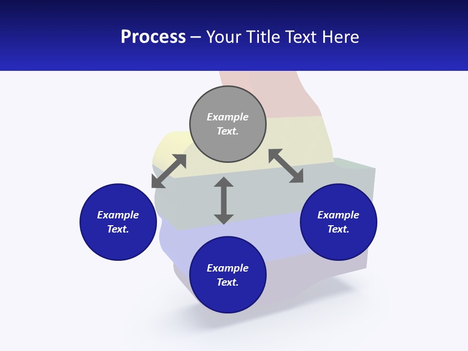 A 3D Image Of A Rainbow Colored Finger PowerPoint Template