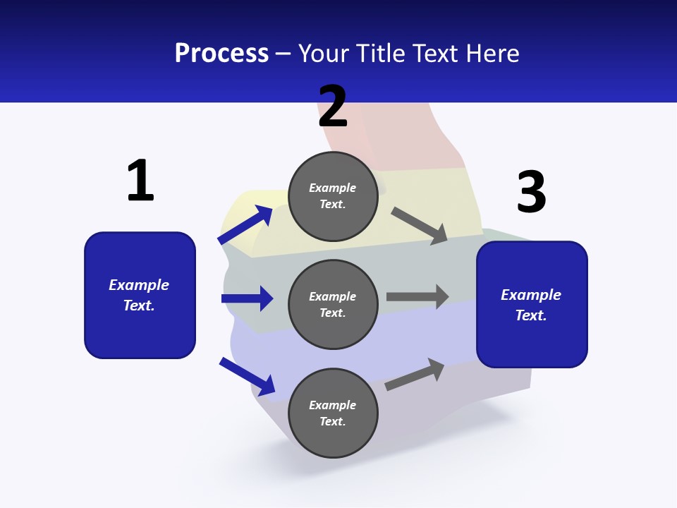 A 3D Image Of A Rainbow Colored Finger PowerPoint Template