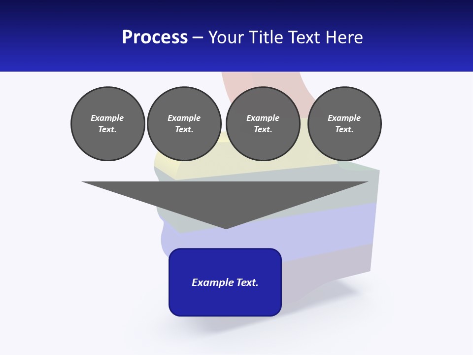 A 3D Image Of A Rainbow Colored Finger PowerPoint Template