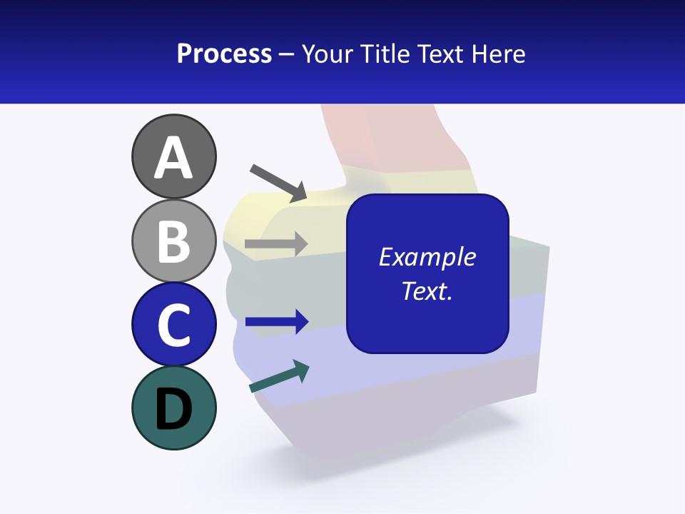 A 3D Image Of A Rainbow Colored Finger PowerPoint Template