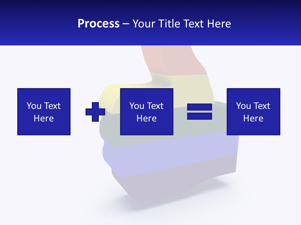 A 3D Image Of A Rainbow Colored Finger PowerPoint Template