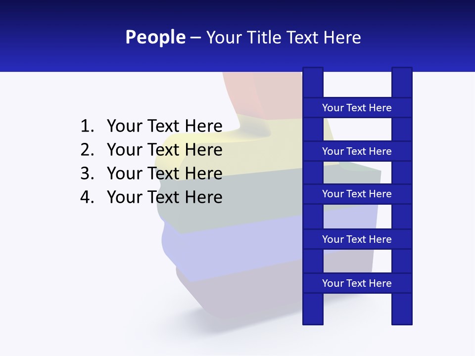 A 3D Image Of A Rainbow Colored Finger PowerPoint Template