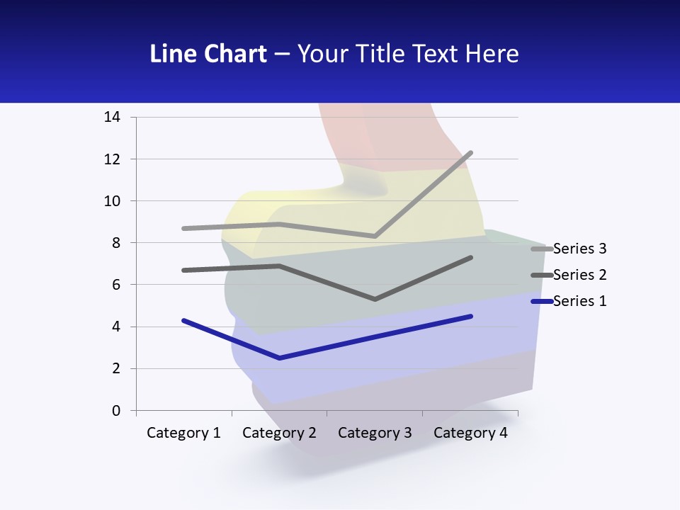 A 3D Image Of A Rainbow Colored Finger PowerPoint Template