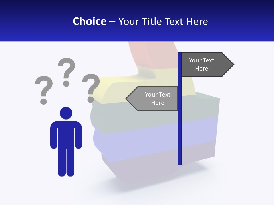 A 3D Image Of A Rainbow Colored Finger PowerPoint Template
