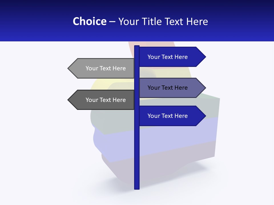 A 3D Image Of A Rainbow Colored Finger PowerPoint Template