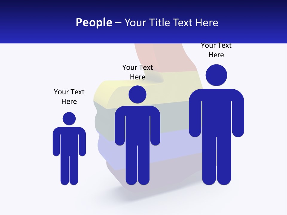 A 3D Image Of A Rainbow Colored Finger PowerPoint Template