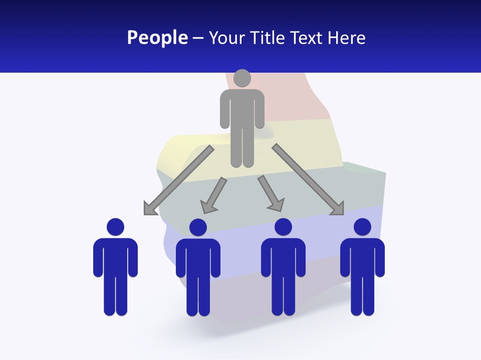 A 3D Image Of A Rainbow Colored Finger PowerPoint Template